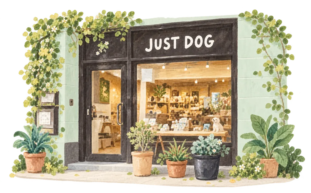 JUST DOG 台北大安門市店面插畫