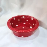 韓式可愛波點花邊陶瓷小碗 • 寵物貓咪狗狗碗：圖片 10