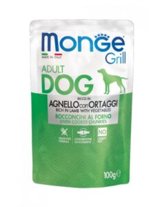 MONGE瑪恩吉 • Grill炙燒肉塊無穀主食犬餐包 • 100g狗狗餐包罐頭：圖片 8