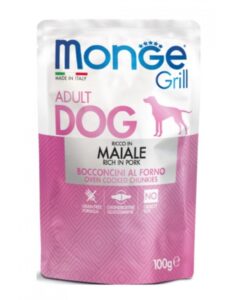 MONGE瑪恩吉 • Grill炙燒肉塊無穀主食犬餐包 • 100g狗狗餐包罐頭：圖片 7