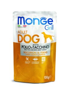 MONGE瑪恩吉 • Grill炙燒肉塊無穀主食犬餐包 • 100g狗狗餐包罐頭：圖片 6