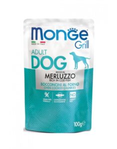 MONGE瑪恩吉 • Grill炙燒肉塊無穀主食犬餐包 • 100g狗狗餐包罐頭：圖片 4