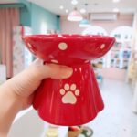 日系圓口波點增高護頸碗 • 寵物貓咪狗狗碗：圖片 4