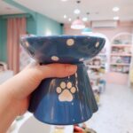 日系圓口波點增高護頸碗