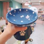 日系圓口波點增高護頸碗 • 寵物貓咪狗狗碗：圖片 2