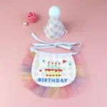 粉彩慶生帽領巾 • 生日圍兜三角巾：圖片 6