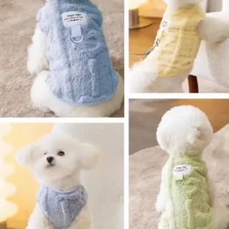 愛心絨毛背心•狗狗貓咪寵物衣服