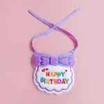 蝴蝶結生日領巾 • 狗狗貓咪寵物圍兜項圈：圖片 3