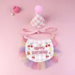 櫻桃慶生帽領巾• 生日圍兜三角巾：圖片 4