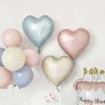 奶油色愛心氣球• Happy Birthday 慶生 過生日