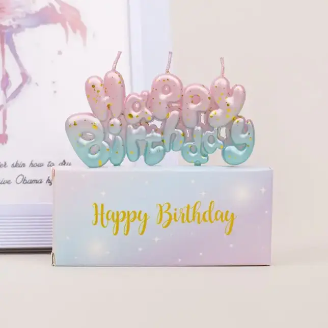 Happy Birthday生日蠟燭(銀河粉)