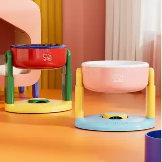 撞色吸盤升降碗•增高護頸碗