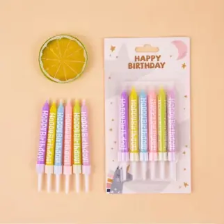 馬卡龍色HBD生日蠟燭• 慶生 紀念日 過生日