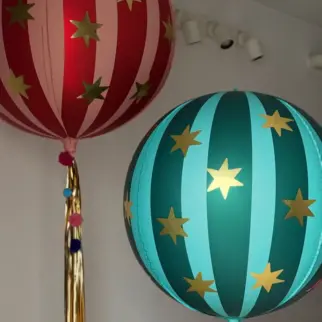 22吋條紋星星氣球 • 生日派對氣球