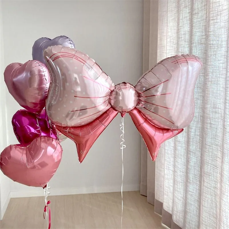 韓國ins風蝴蝶結鋁膜氣球 • 生日派對 - Image 2
