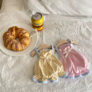 春夏純棉波點洋裝 • 吊帶衣服