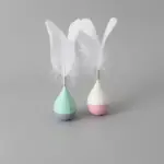 不倒翁羽毛貓咪玩具